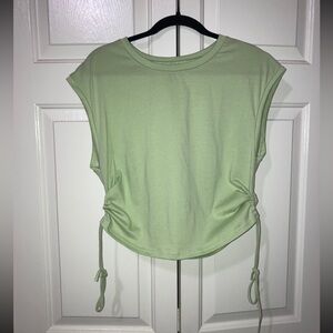 Green crop top/muscle tank top